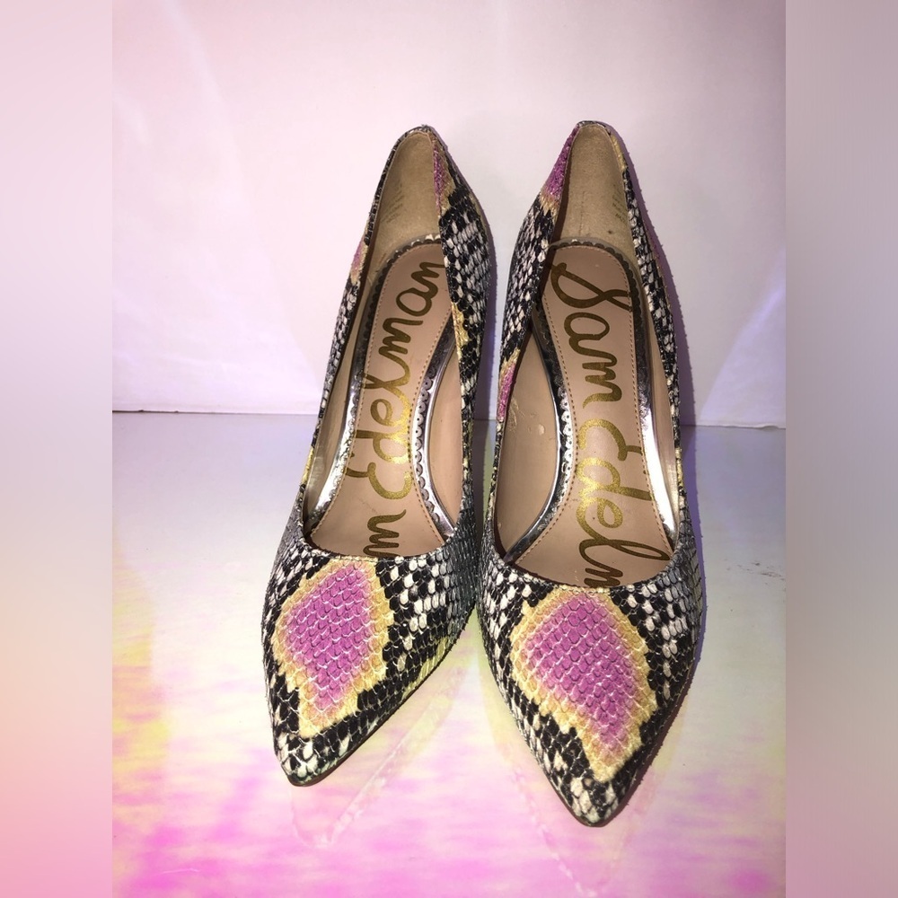 Sam Edelman Multicolor Snakeskin Heels - Picture 13 of 14